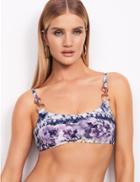 Marks & Spencer Ombre Print Scoop Neck Bikini Top Lilac Mix