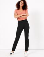 Marks & Spencer Bi Stretch Slim Leg Trousers Black