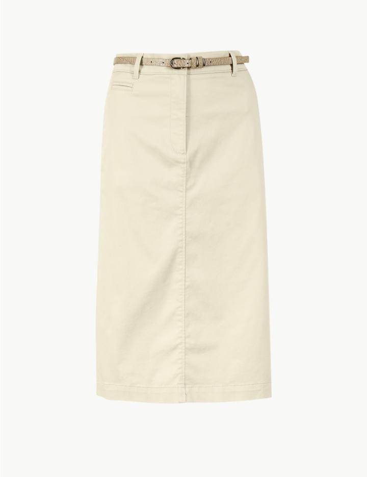 Marks & Spencer A-line Skirt Neutral