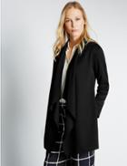 Marks & Spencer Open Front Waterfall Jacket Black
