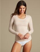 Marks & Spencer Heatgen&trade; Thermal Long Sleeve Top Oatmeal Mix