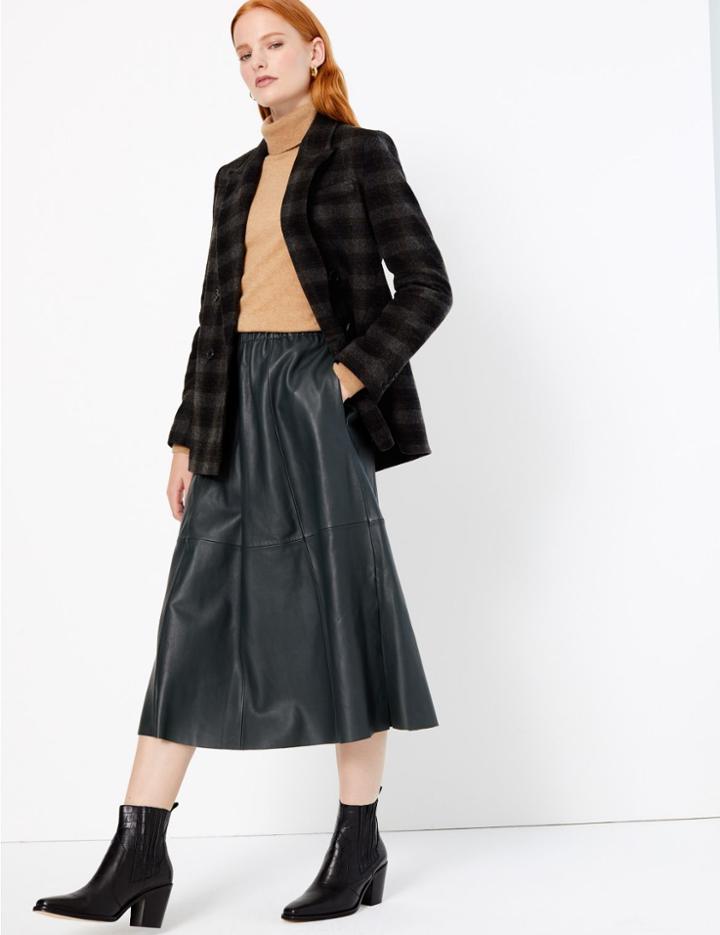 Marks & Spencer Checked Single Breasted Blazer Black Mix