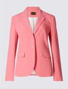 Marks & Spencer Patch Pocket 2 Button Blazer Pink