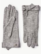 Marks & Spencer Textured Knot Detail Gloves Grey Marl