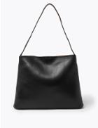 Marks & Spencer Leather Trapeze Tote Bag Black