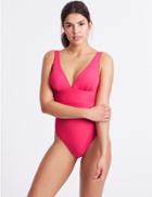Marks & Spencer Secret Slimming&trade; Padded Plunge Swimsuit Pink