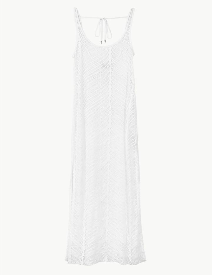 Marks & Spencer Lace Maxi Slip Beach Dress White