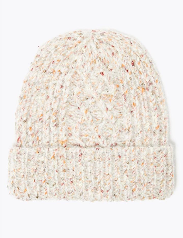 Marks & Spencer Chunky Knit Beanie Oatmeal