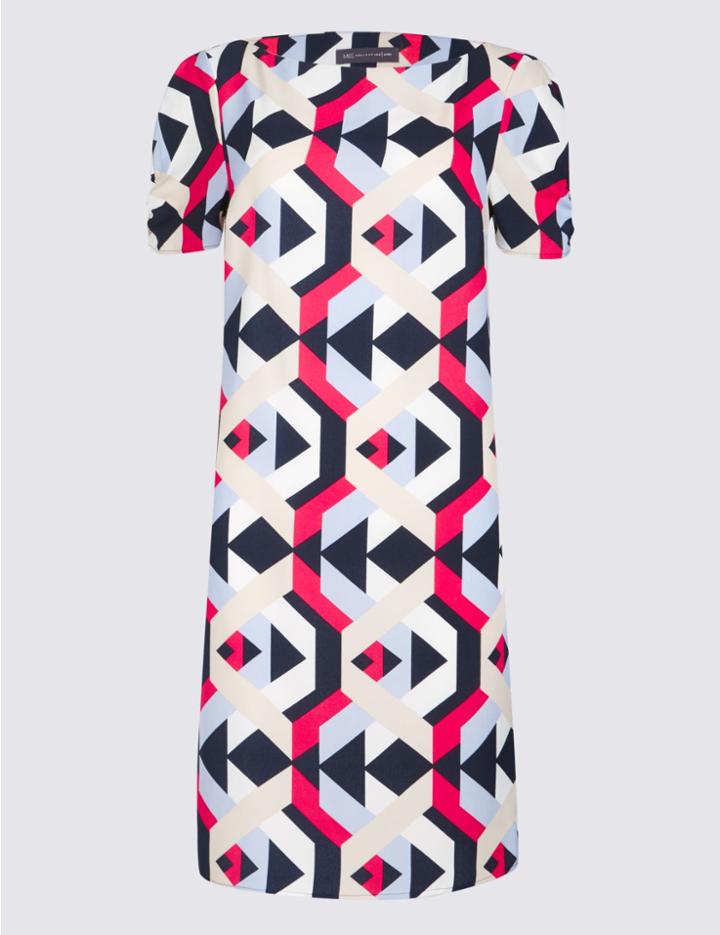 Marks & Spencer Petite Geometric Print Tunic Dress Multi