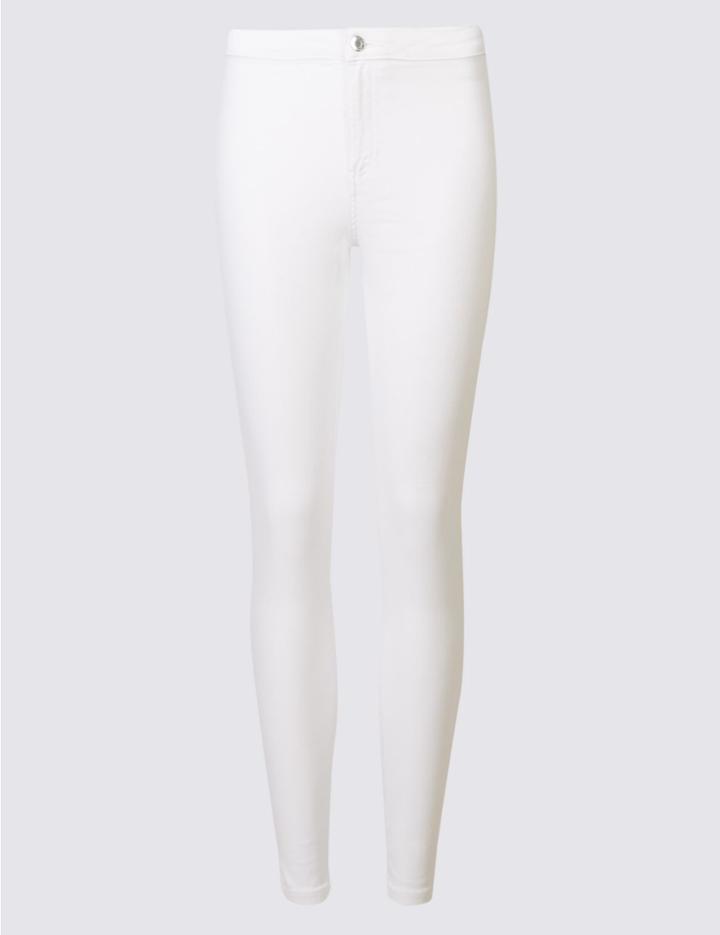 Marks & Spencer High Rise Super Skinny Jeans Soft White
