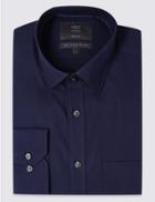Marks & Spencer Pure Cotton Non-iron Regular Fit Shirt Navy