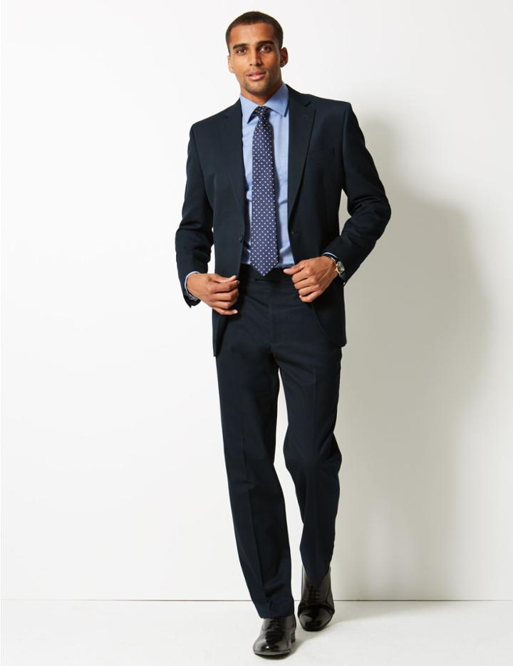 Marks & Spencer Navy Regular Fit Jacket