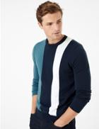 Marks & Spencer Supima Cotton Vertical Striped Jumper Blue Mix