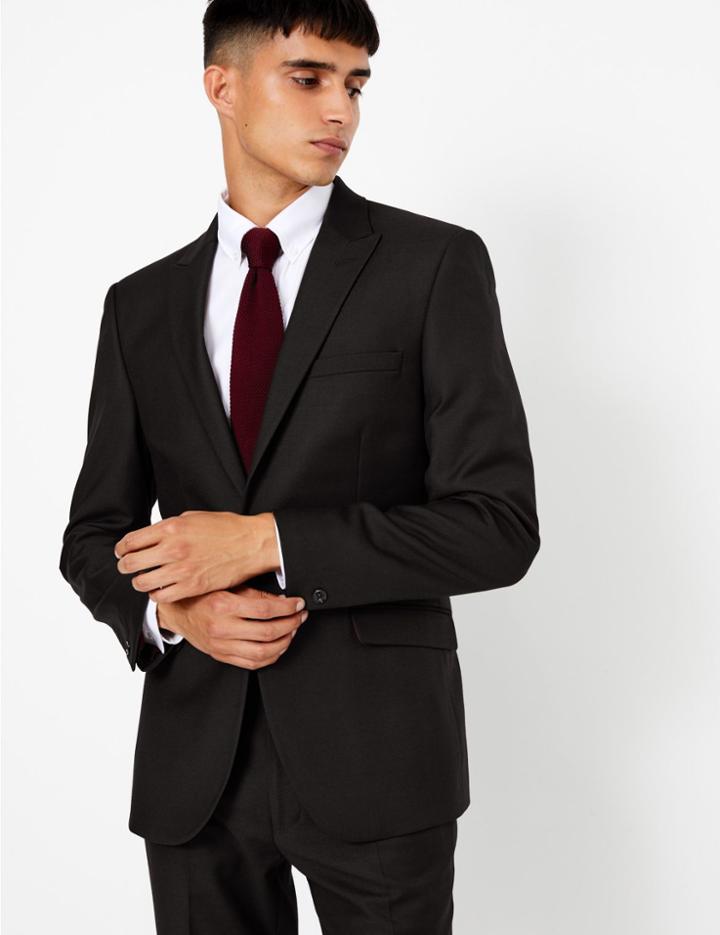 Marks & Spencer Burgundy Skinny Fit Jacket Burgundy