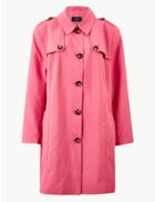 Marks & Spencer Curve Trench Coat Pale Pink