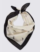 Marks & Spencer Bee Print Scarf Cream Mix