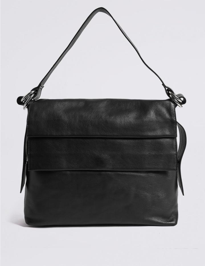 Marks & Spencer Leather Shoulder Bag Black