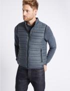 Marks & Spencer Quilted Gilet With Stormwear&trade; Grey