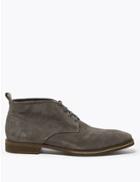 Marks & Spencer Leather Lace-up Chukka Boots Grey