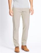 Marks & Spencer Slim Fit Pure Cotton Flat Front Chinos Light Stone