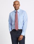 Marks & Spencer Pure Cotton Non-iron Regular Fit Shirt Blue