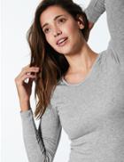 Marks & Spencer Heatgen Plus&trade; Thermal Long Sleeve Top Grey Marl