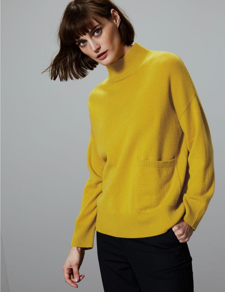 Marks & Spencer Pure Cashmere High Neck Jumper Honey