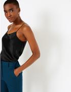 Marks & Spencer Silk Strappy Regular Fit Cami Black
