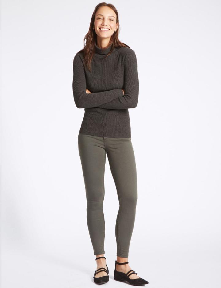 Marks & Spencer Mid Rise Super Skinny Jeans Gunmetal