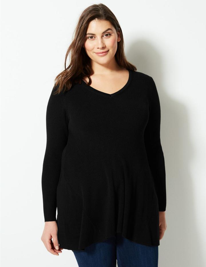 Marks & Spencer Curve Ribbed Jumper Black