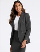 Marks & Spencer Textured Tailored Blazer Charcoal