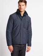 Marks & Spencer Fleece Lined Jacket With Stormwear&trade; Dark Indigo
