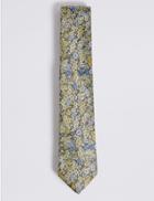 Marks & Spencer Floral Jacquard Tie Yellow