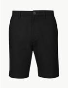 Marks & Spencer Cotton Rich Chino Shorts Black