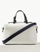Marks & Spencer Faux Leather Tote Bag White Mix