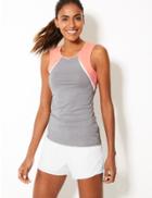 Marks & Spencer Colour Block Quick Dry Sleeveless Vest Top Ash Grey Mix