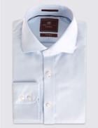 Marks & Spencer Pure Cotton Easy To Iron Shirt Sky