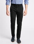 Marks & Spencer Slim Fit Cotton Rich Chinos With Stretch Black