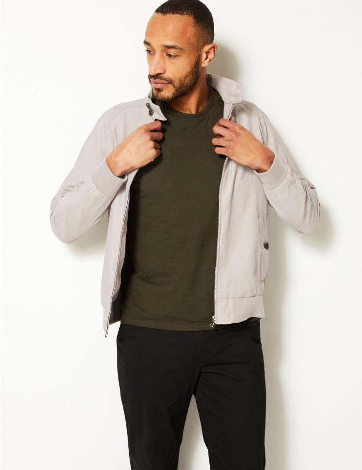 Marks & Spencer Cotton Blend Jacket With Stormwear&trade; Stone