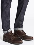 Marks & Spencer Leather Lace-up Boots Brown