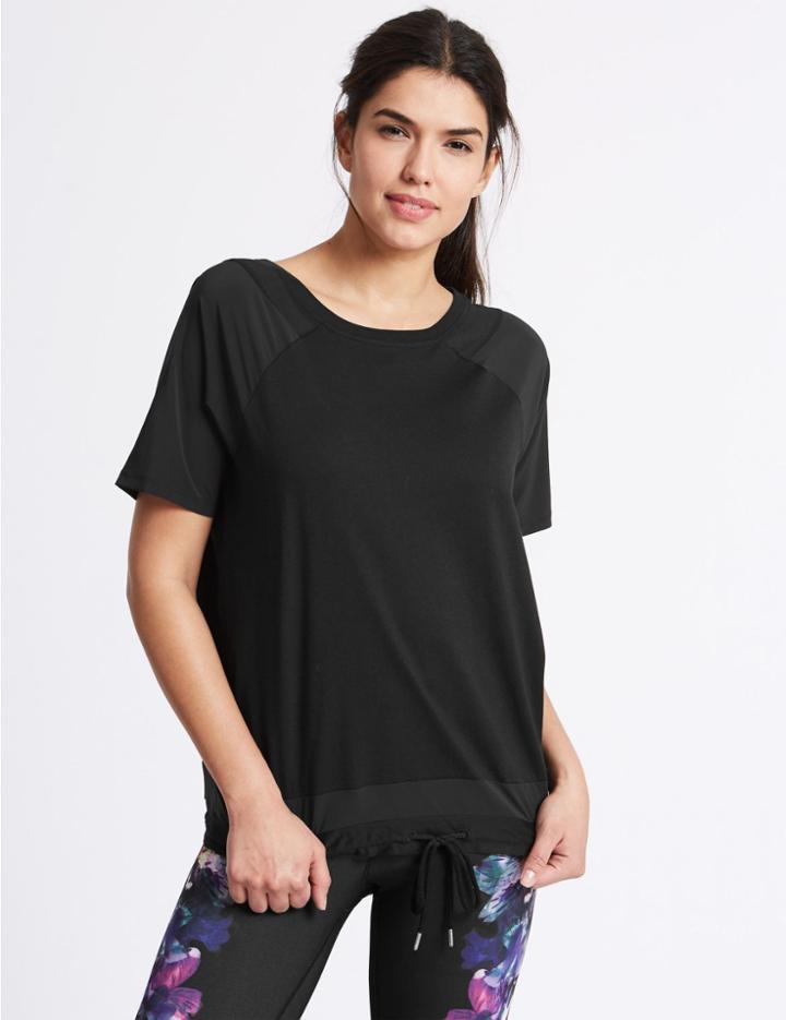 Marks & Spencer Bubble Mesh T-shirt Black Mix