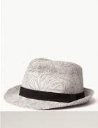 Marks & Spencer Printed Trilby Hat Grey