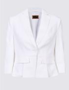 Marks & Spencer Pure Linen Single Breasted Blazer Soft White