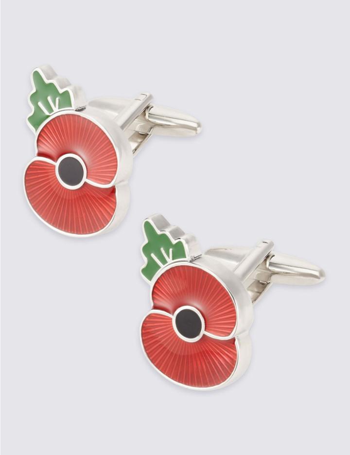 Marks & Spencer The Poppy Collection&reg; Cufflinks Red Mix