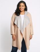 Marks & Spencer Plus Waterfall Coat Stone Mix