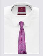 Marks & Spencer Pure Silk Printed Tie Magenta