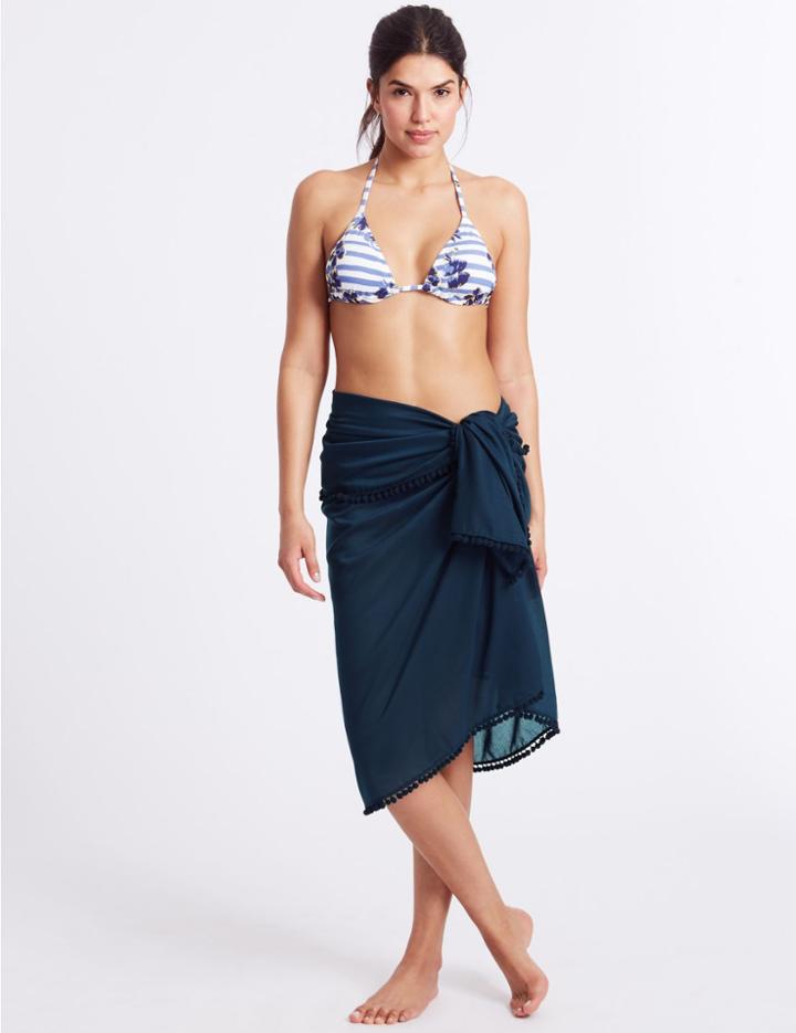 Marks & Spencer Pom-pom Hem Sarong Dark Midnight