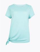 Marks & Spencer Quick Dry Side Tie Sport Top Aqua Marine