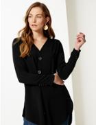 Marks & Spencer V-neck Long Sleeve Tunic Black