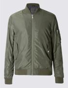 Marks & Spencer Bomber Jacket With Stormwear&trade; Khaki